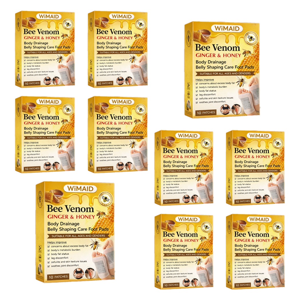 🏆 50K+ SOLD! 🌿Bee Venom Ginger Herbal Foot Patches (Set of 10)