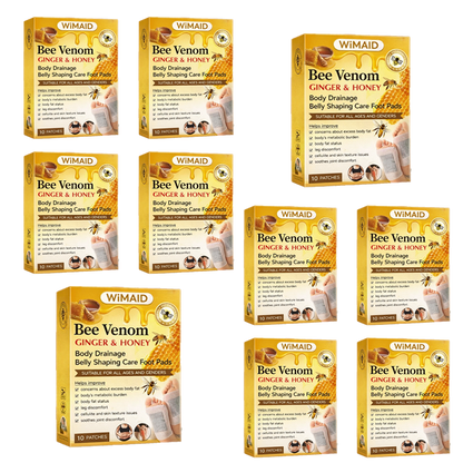 🏆 50K+ SOLD! 🌿Bee Venom Ginger Herbal Foot Patches (Set of 10)