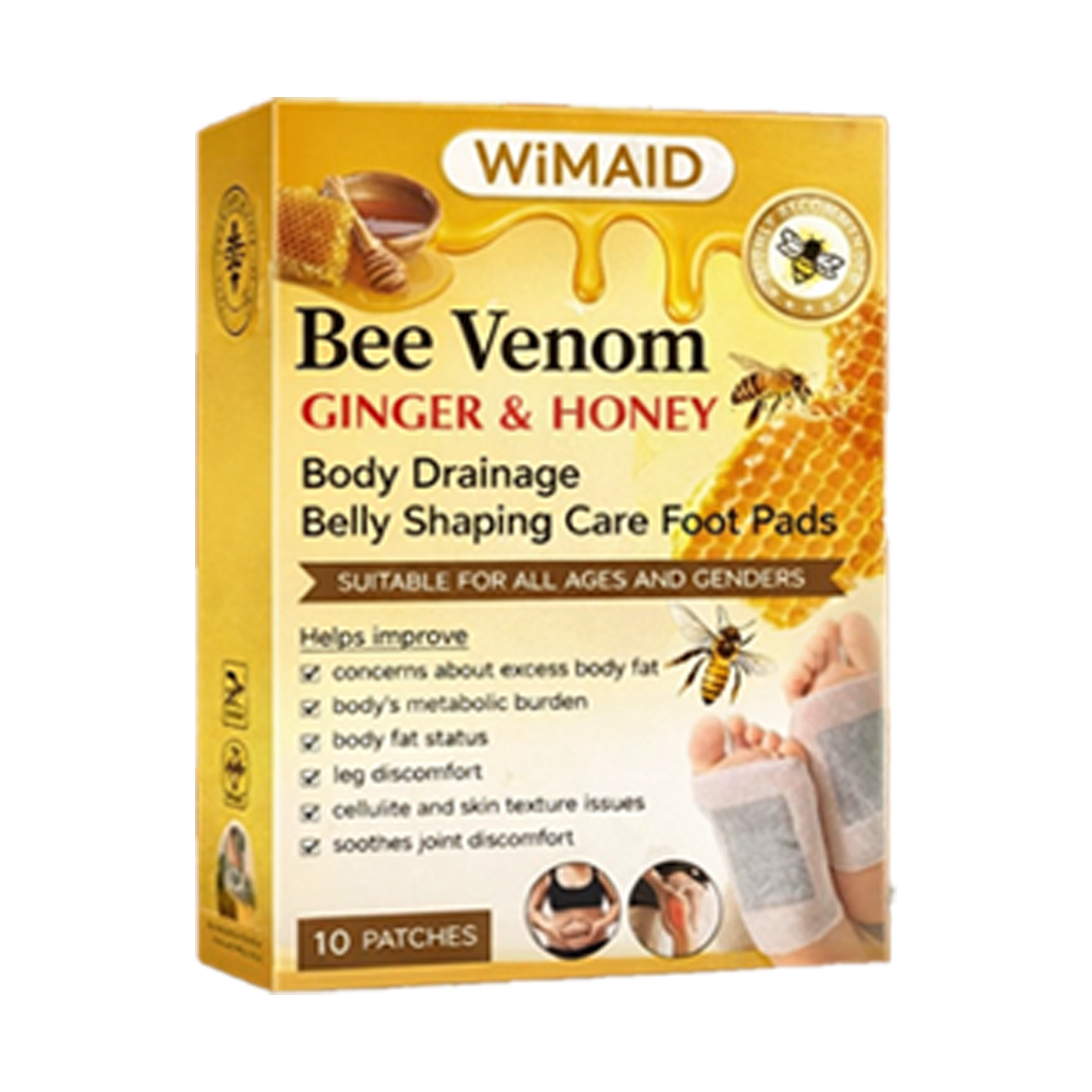 🏆 50K+ SOLD! 🌿Bee Venom Ginger Herbal Foot Patches (Set of 10)