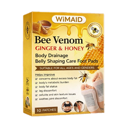 🏆 50K+ SOLD! 🌿Bee Venom Ginger Herbal Foot Patches (Set of 10)