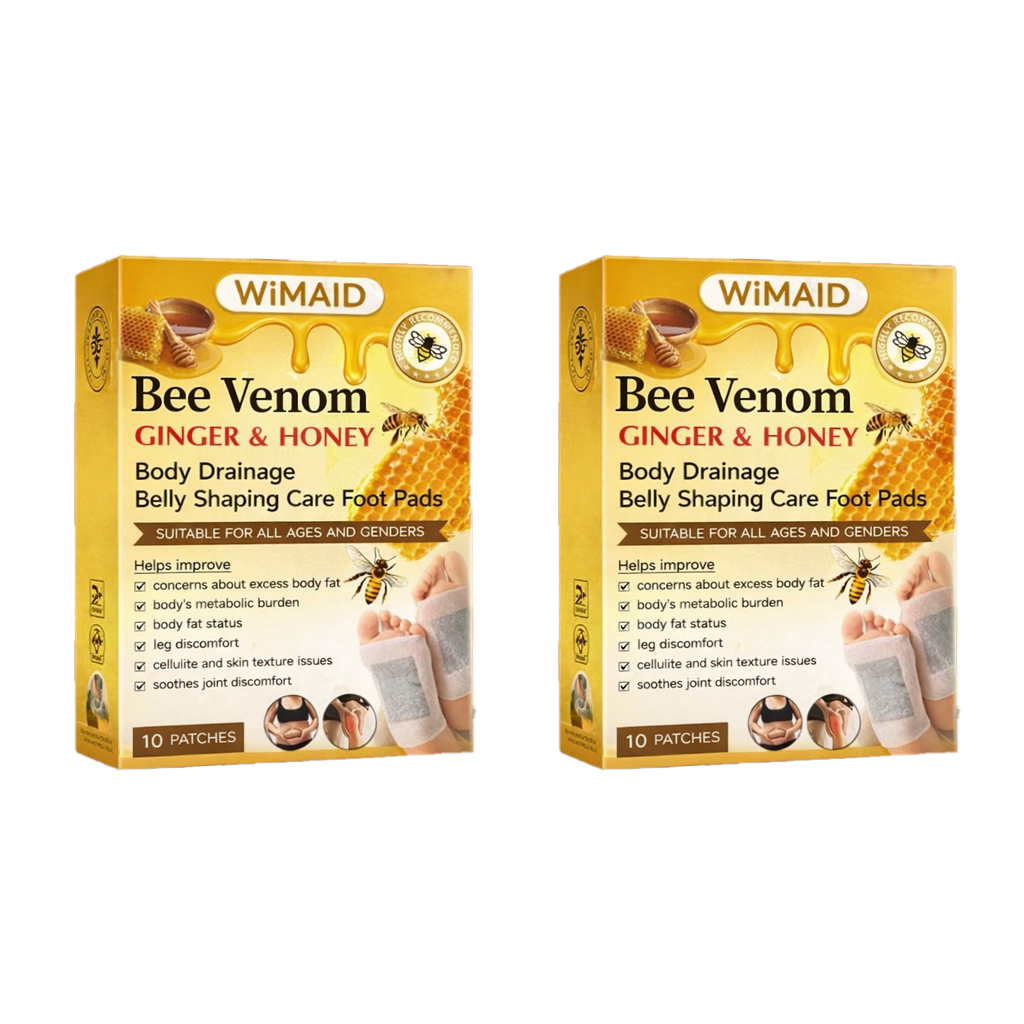 🏆 50K+ SOLD! 🌿Bee Venom Ginger Herbal Foot Patches (Set of 10)