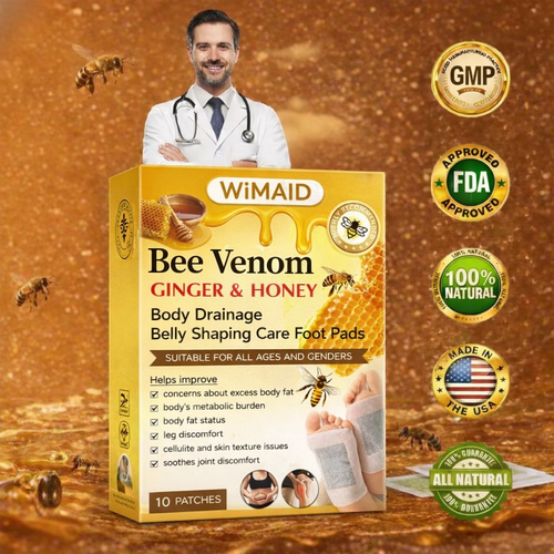 🏆 50K+ SOLD! 🌿Bee Venom Ginger Herbal Foot Patches (Set of 10)