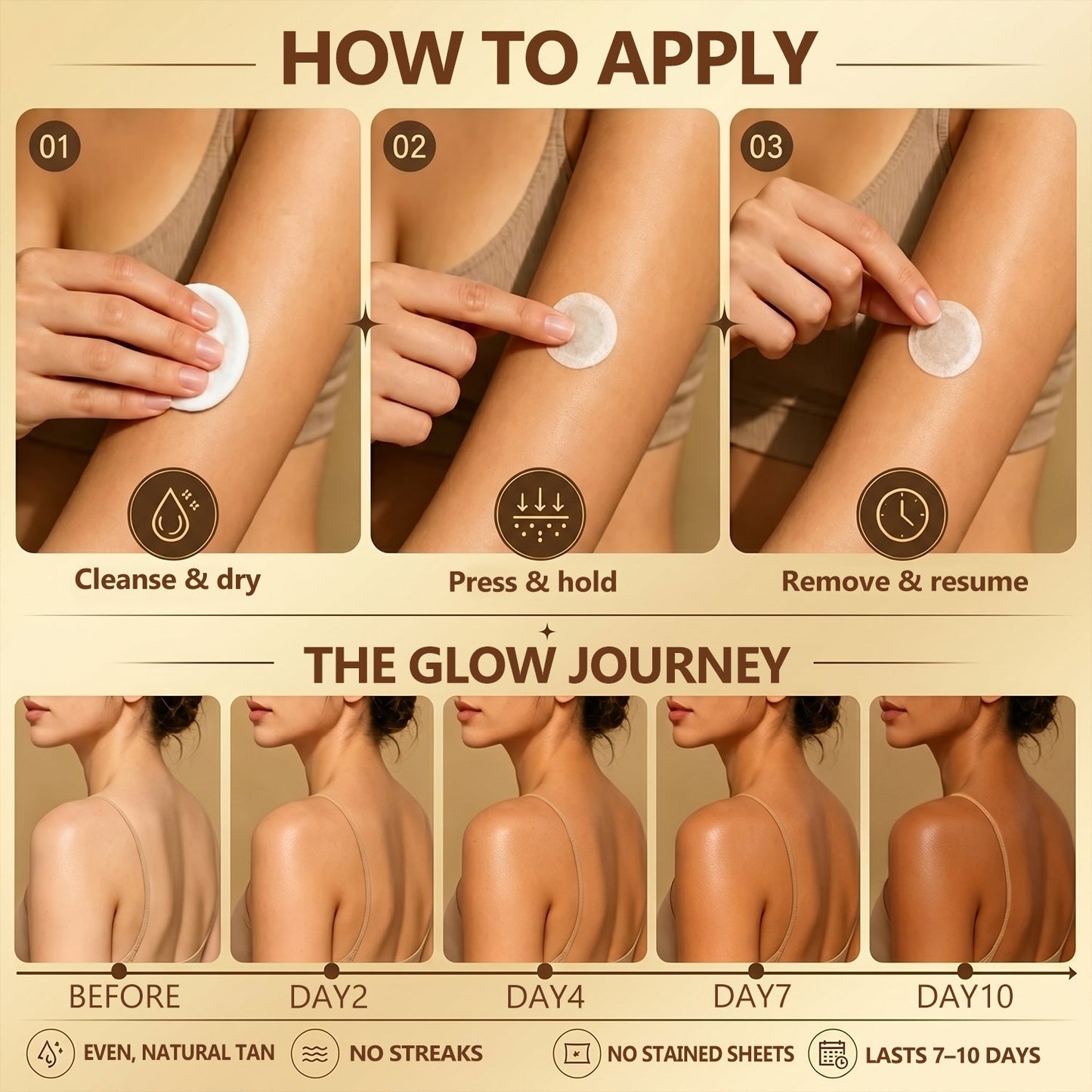 ☀️𝑶𝒇𝒇𝒊𝒄𝒊𝒂𝒍 𝑺𝒕𝒐𝒓𝒆 | ☀️ Wimaid® Sunless Instant Bronze Tanning Microneedle Patch (Just once a day) Visible Bronze Glow in 7 Days No UV, No Orange, No Streaks, No DHA, No Mess
