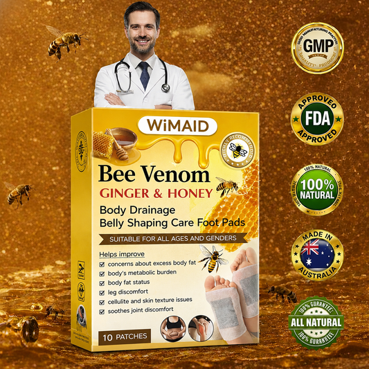🏆 50.000+ VERKÄUFE! 🌿 Bienengift Ingwer Kräuter-Fußpflaster (10er-Set)
