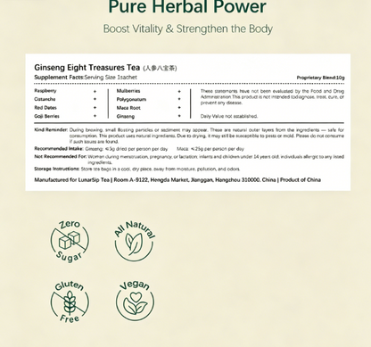 🏆 #1 Best Seller| Ginseng & Mulberry Herbal Tea