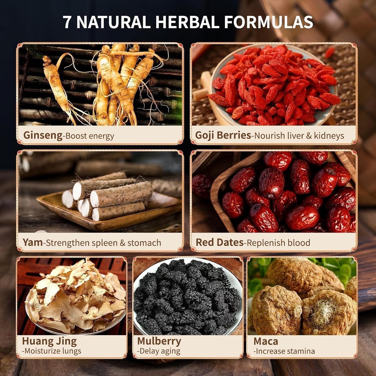 🏆 #1 Best Seller| Ginseng & Mulberry Herbal Tea