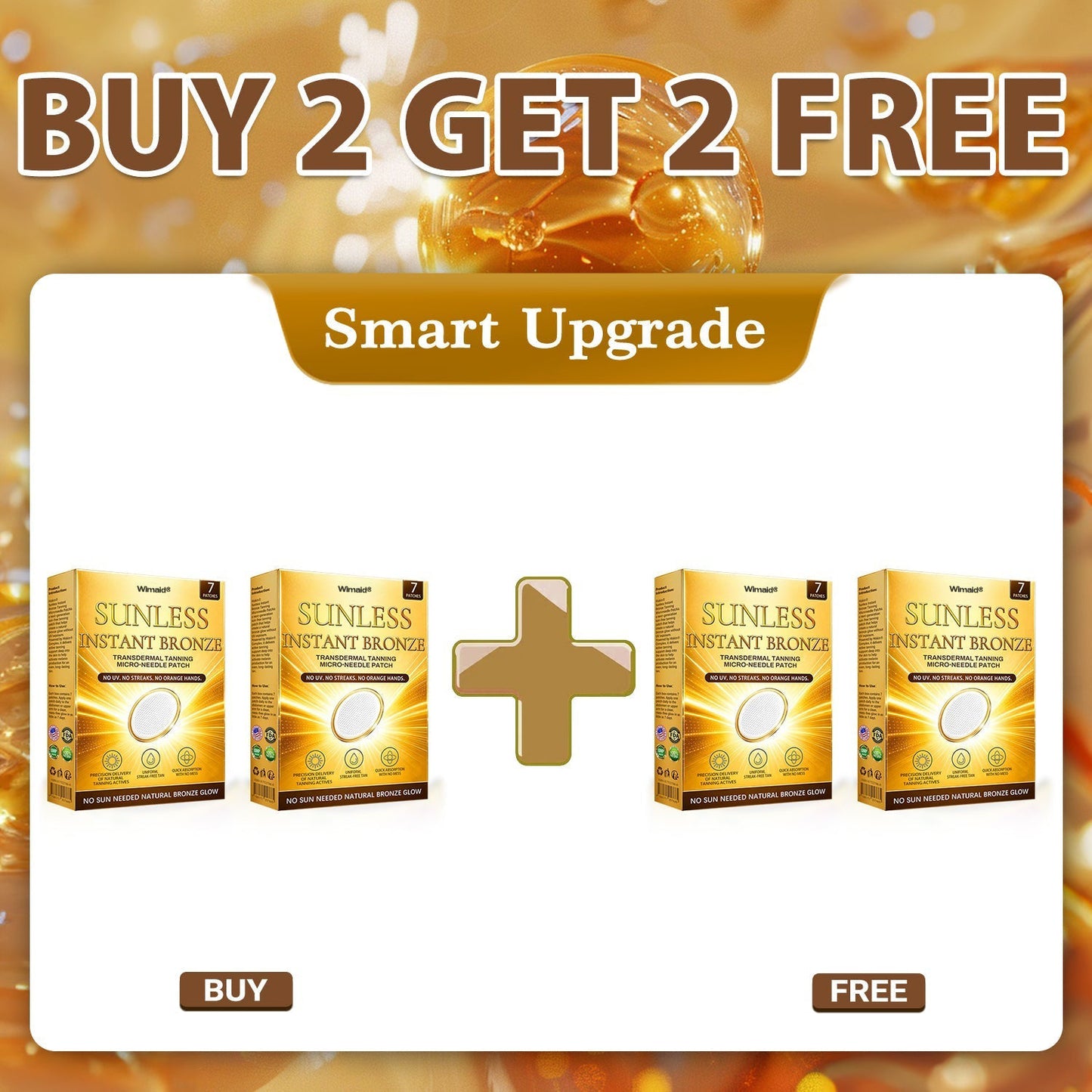 ☀️𝑶𝒇𝒇𝒊𝒄𝒊𝒂𝒍 𝑺𝒕𝒐𝒓𝒆 | ☀️ Wimaid® Sunless Instant Bronze Tanning Microneedle Patch (Just once a day) Visible Bronze Glow in 7 Days No UV, No Orange, No Streaks, No DHA, No Mess