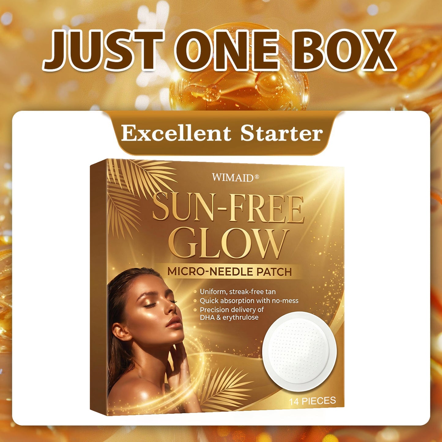 ☀️𝑶𝒇𝒇𝒊𝒄𝒊𝒂𝒍 𝑺𝒕𝒐𝒓𝒆 | ☀️ Wimaid® Sunless Instant Bronze Tanning Microneedle Patch (Just once a day) Visible Bronze Glow in 7 Days No UV, No Orange, No Streaks, No DHA, No Mess