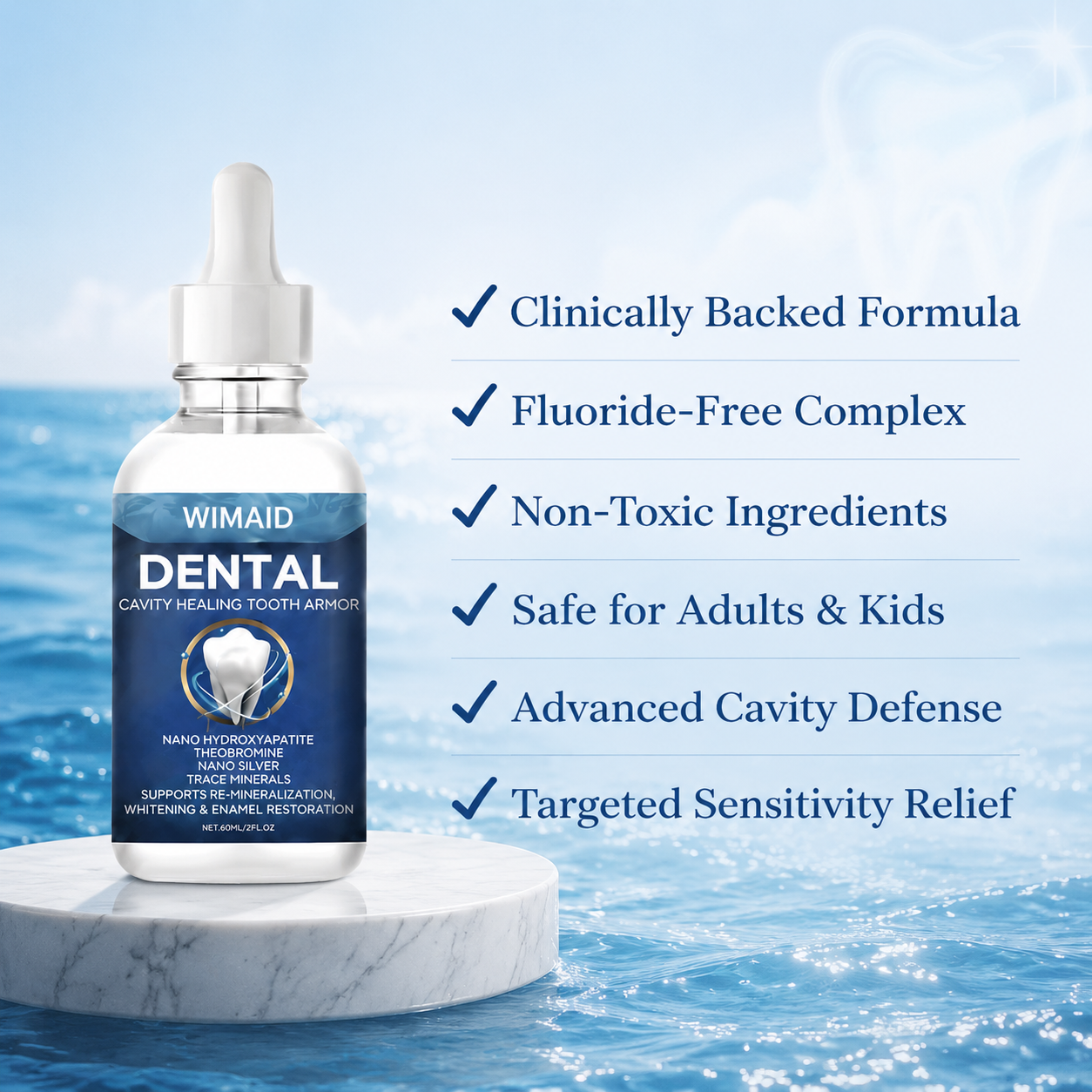 Wimaid™ Advanced Enamel Repair & Whitening Kit (Includes Free LED Mirror)