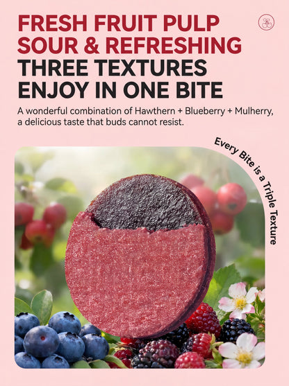 🏆 20K+ SOLD! 🌿Pure natural 🫐blueberry and 🍇mulberry stuffed 🍒hawthorn slices