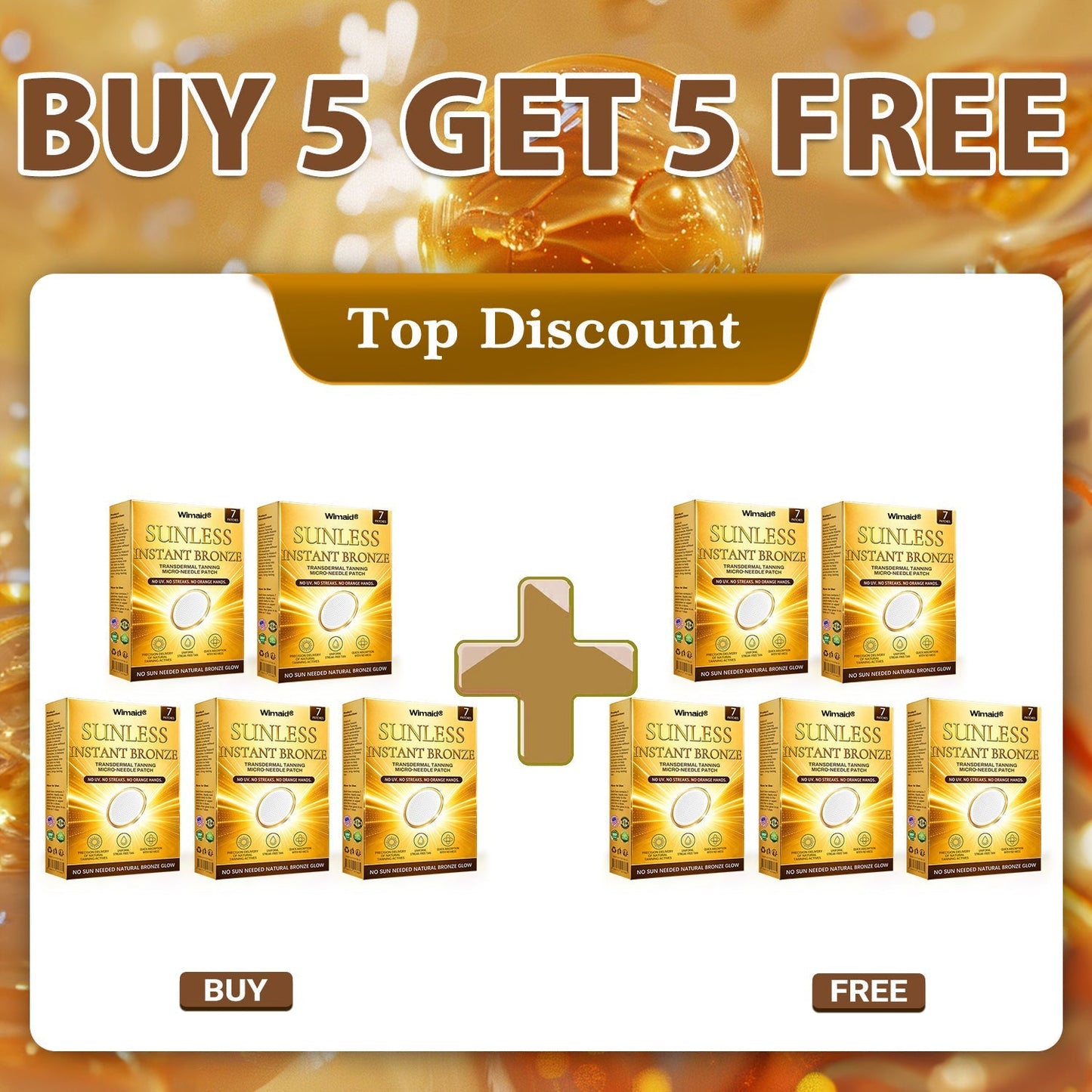 ☀️𝑶𝒇𝒇𝒊𝒄𝒊𝒂𝒍 𝑺𝒕𝒐𝒓𝒆 | ☀️ Wimaid® Sunless Instant Bronze Tanning Microneedle Patch (Just once a day) Visible Bronze Glow in 7 Days No UV, No Orange, No Streaks, No DHA, No Mess