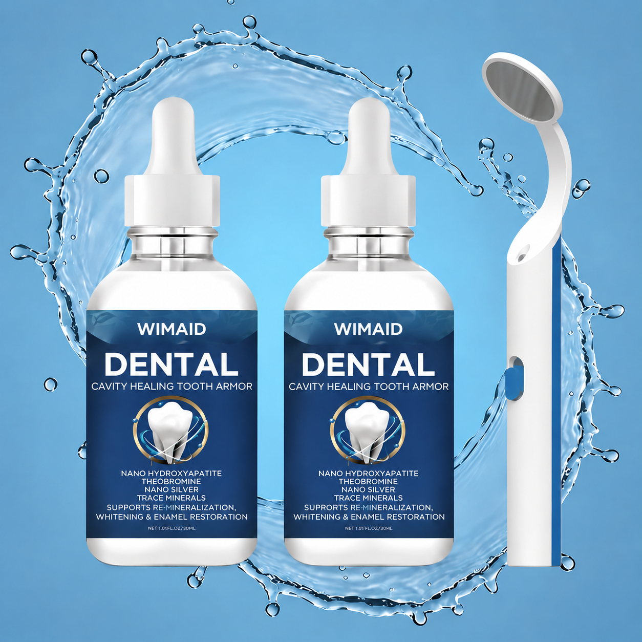 Wimaid™ Advanced Enamel Repair & Whitening Kit (Includes Free LED Mirror)