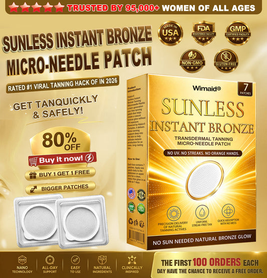 ☀️𝑶𝒇𝒇𝒊𝒄𝒊𝒂𝒍 𝑺𝒕𝒐𝒓𝒆 | ☀️ Wimaid® Sunless Instant Bronze Tanning Microneedle Patch (Nur einmal täglich) Sichtbarer Bronze-Glanz in 7 Tagen Keine UV-Strahlung, kein Orange, keine Streifen, kein DHA, keine Sauerei