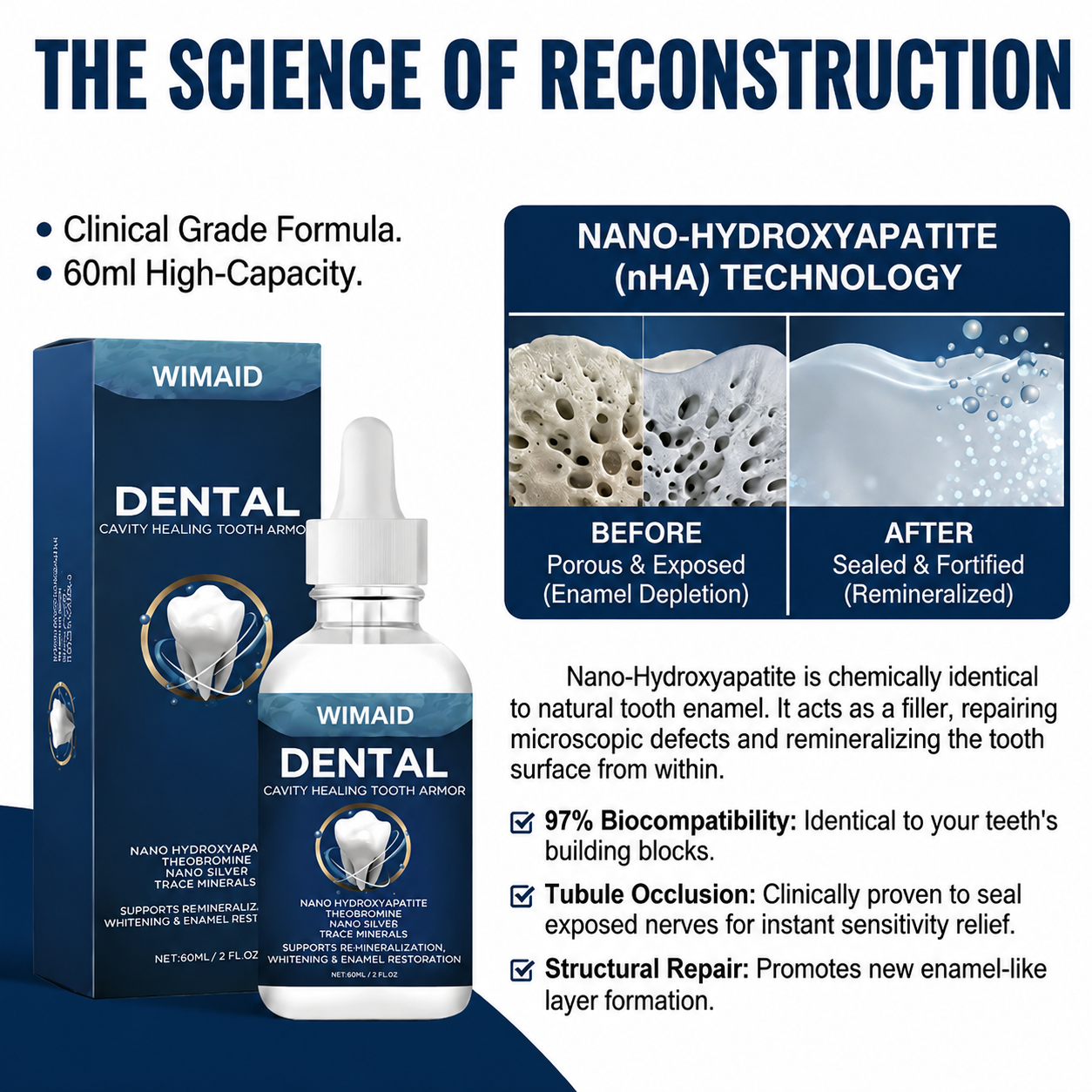 Wimaid™ Advanced Enamel Repair & Whitening Kit (Includes Free LED Mirror)