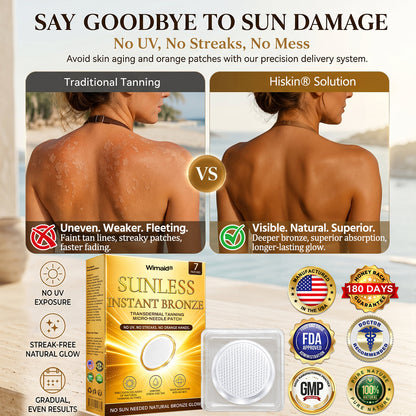 ☀️𝑶𝒇𝒇𝒊𝒄𝒊𝒂𝒍 𝑺𝒕𝒐𝒓𝒆 | ☀️ Wimaid® Sunless Instant Bronze Tanning Microneedle Patch (Just once a day) Visible Bronze Glow in 7 Days No UV, No Orange, No Streaks, No DHA, No Mess