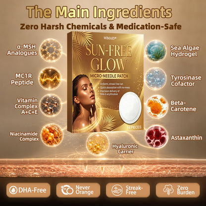 ☀️𝑶𝒇𝒇𝒊𝒄𝒊𝒂𝒍 𝑺𝒕𝒐𝒓𝒆 | ☀️ Wimaid® Sunless Instant Bronze Tanning Microneedle Patch (Just once a day) Visible Bronze Glow in 7 Days No UV, No Orange, No Streaks, No DHA, No Mess
