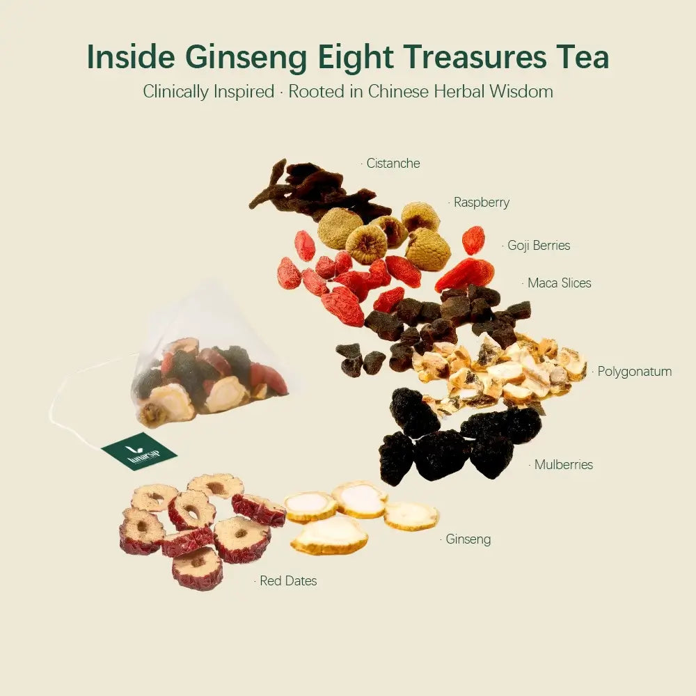 🏆 #1 Best Seller| Ginseng & Mulberry Herbal Tea