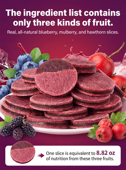 🏆 20K+ SOLD! 🌿Pure natural 🫐blueberry and 🍇mulberry stuffed 🍒hawthorn slices